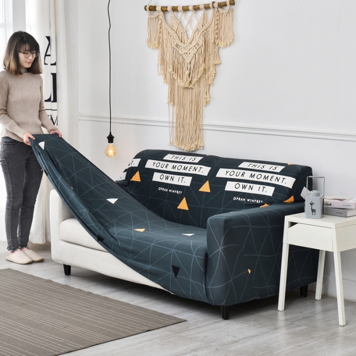 91家纺网 家纺一手货源 找家纺 四季鹿 2023新款牛奶丝沙发套单个沙发 时光