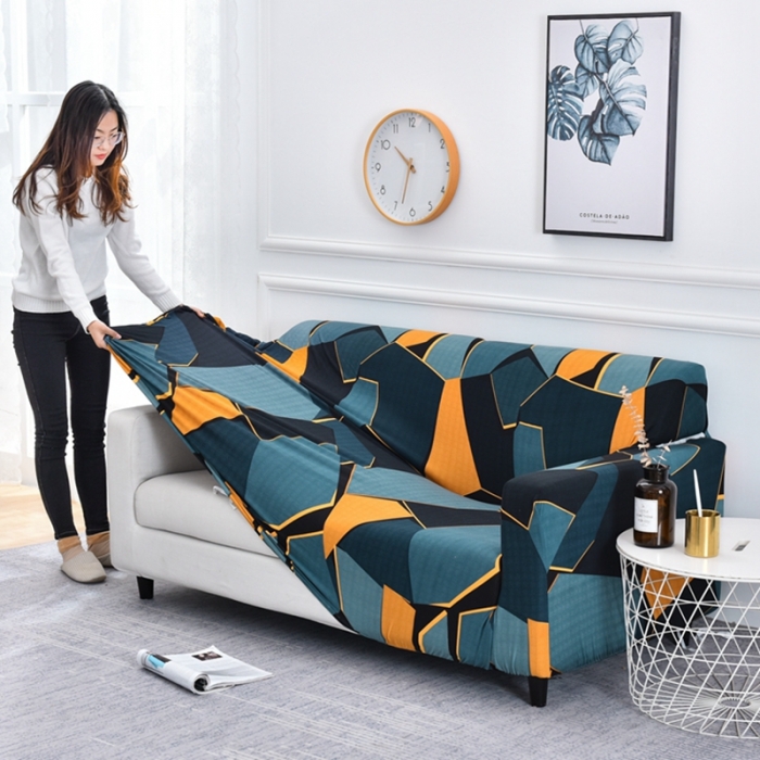 91家纺网 家纺一手货源 找家纺 四季鹿 2023新款牛奶丝沙发套单个沙发 四维空间