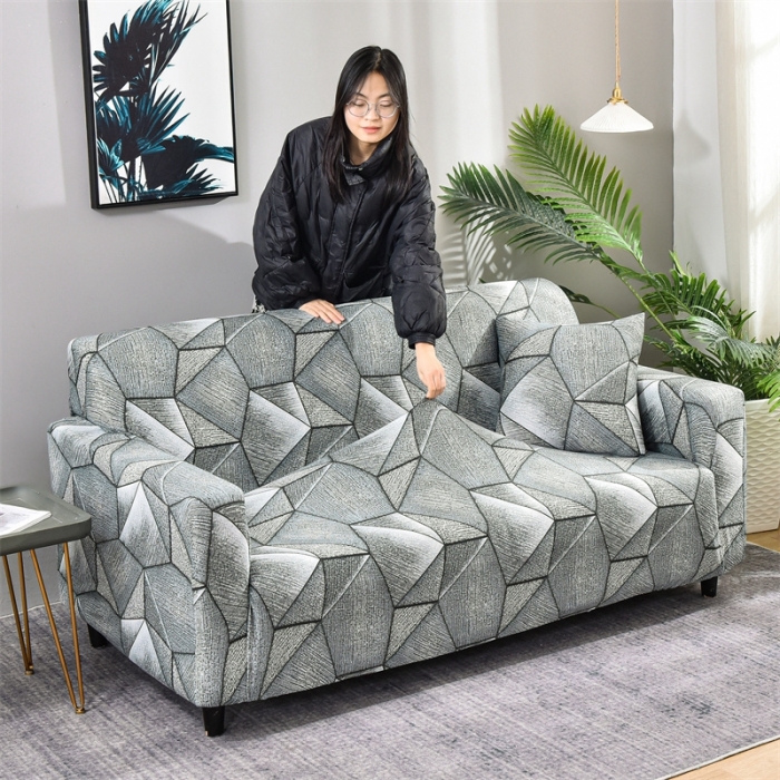 91家纺网 家纺一手货源 找家纺 四季鹿 2023新款牛奶丝沙发套单个沙发 素描