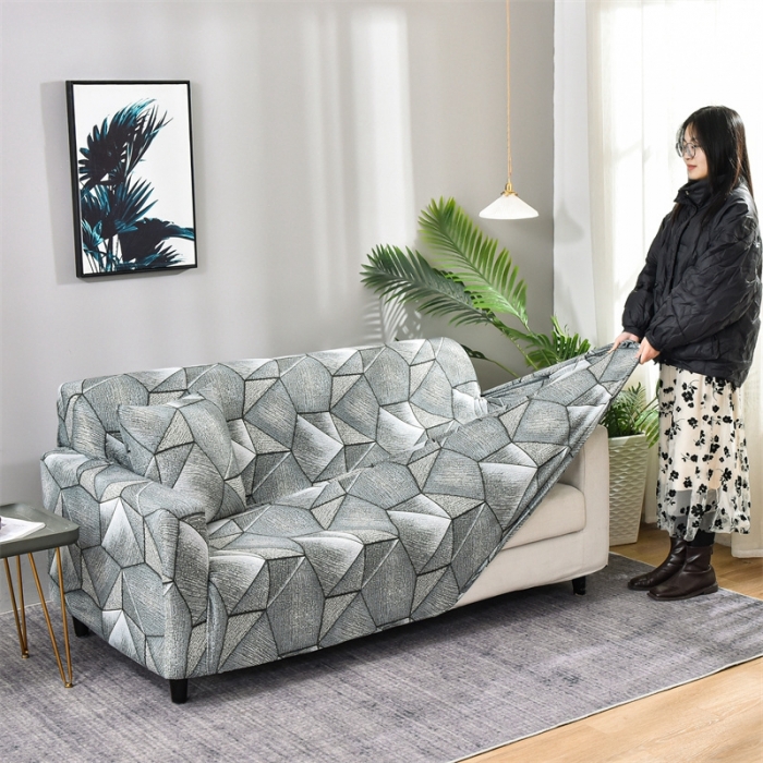 91家纺网 家纺一手货源 找家纺 四季鹿 2023新款牛奶丝沙发套单个沙发 素描