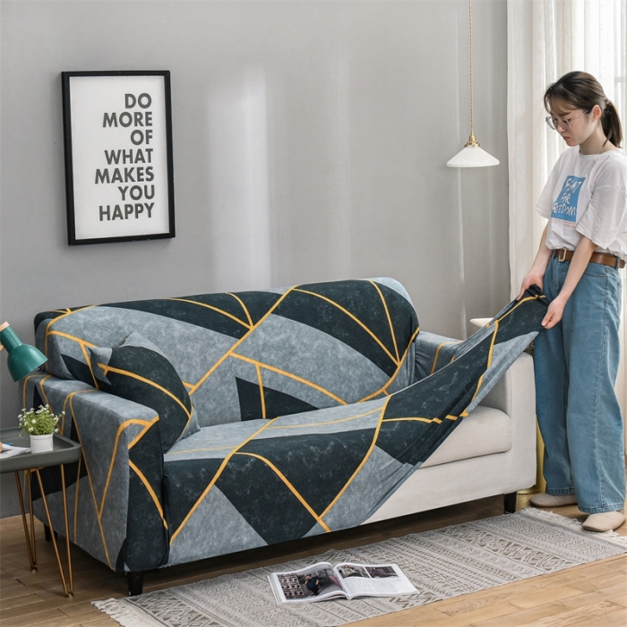 91家纺网 家纺一手货源 找家纺 四季鹿 2023新款牛奶丝沙发套单个沙发 维克