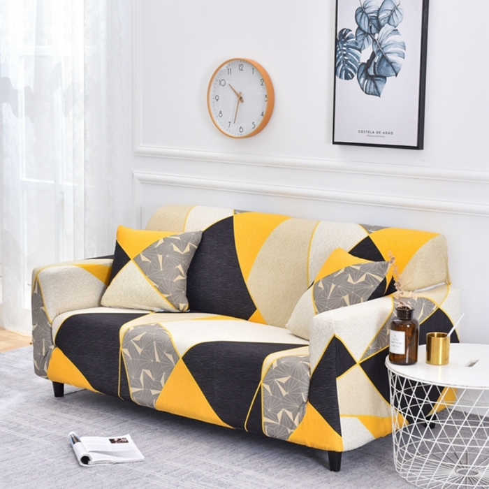 91家纺网 家纺一手货源 找家纺 四季鹿 2023新款牛奶丝沙发套单个沙发 纹理