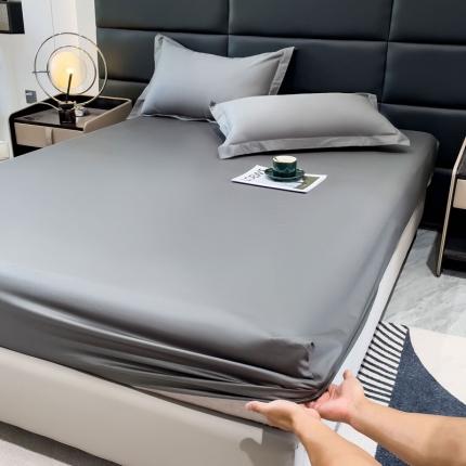 91家纺网 家纺一手货源 找家纺 金丝鸟 2023新款全棉100支长绒棉单品床笠 高级灰