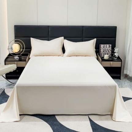 金丝鸟 2023新款全棉100支长绒棉单品床单 奶昔白