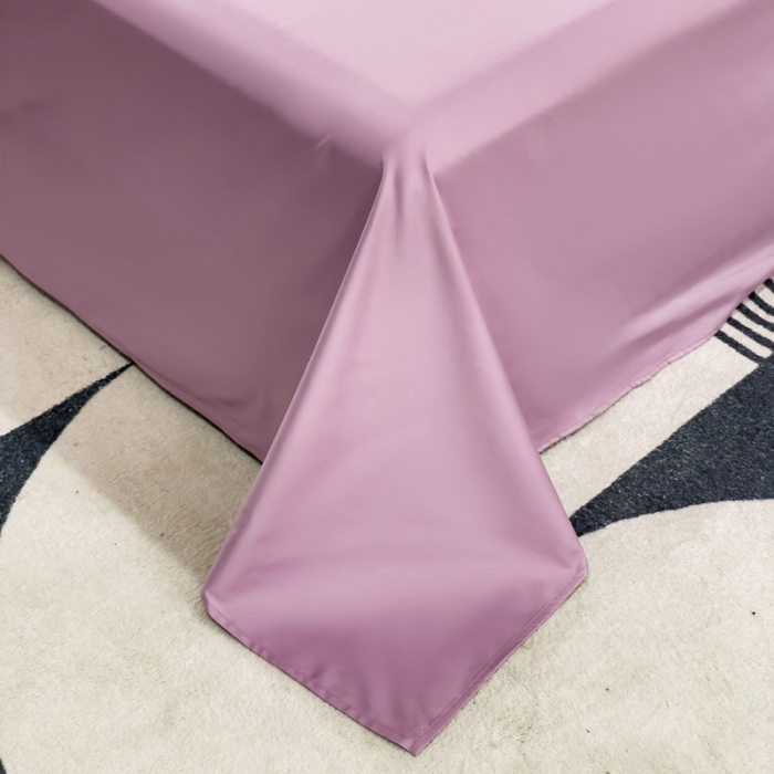 91家纺网 家纺一手货源 找家纺 金丝鸟 2023新款全棉100支长绒棉单品床单 苏格拉紫