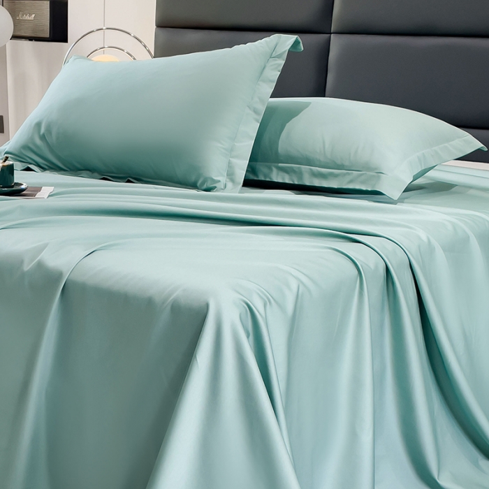 91家纺网 家纺一手货源 找家纺 金丝鸟 2023新款全棉100支长绒棉单品枕套 月光绿