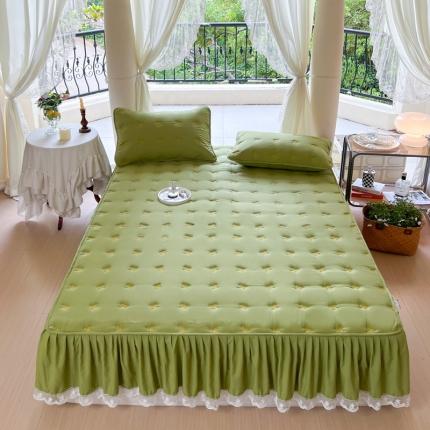 91家纺网 家纺一手货源 找家纺 （总）尊康家纺（原磊科） 2032新款蝴蝶系列亲肤奶昔白夹棉花边款床笠