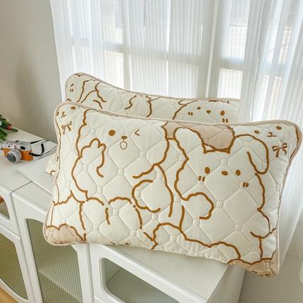 91家纺网 家纺一手货源 找家纺 花言狐语 2025新款水洗棉防水枕套一只 伙伴熊