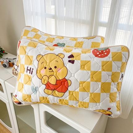 91家纺网 家纺一手货源 找家纺 花言狐语 2025新款水洗棉防水枕套一只 维维熊