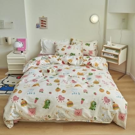 91家纺网 家纺一手货源 找家纺 （总）窝米 2023新款13370全棉卡通风系列四件套