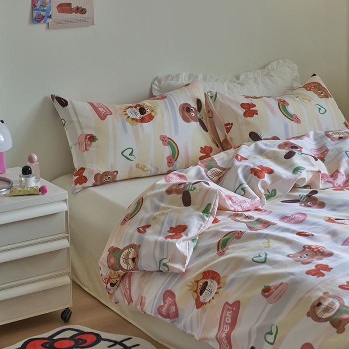 91家纺网 家纺一手货源 找家纺 （总）窝米 2023新款13370全棉卡通风系列四件套