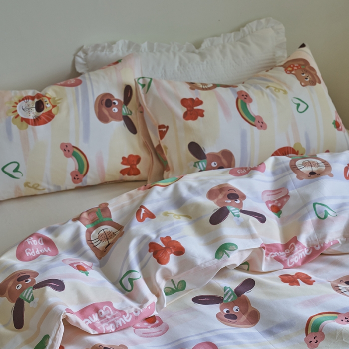 91家纺网 家纺一手货源 找家纺 （总）窝米 2023新款13370全棉卡通风系列四件套