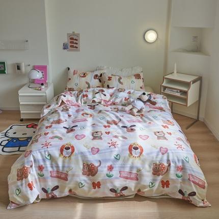 窝米 2023新款13370全棉卡通风系列四件套 大狮子