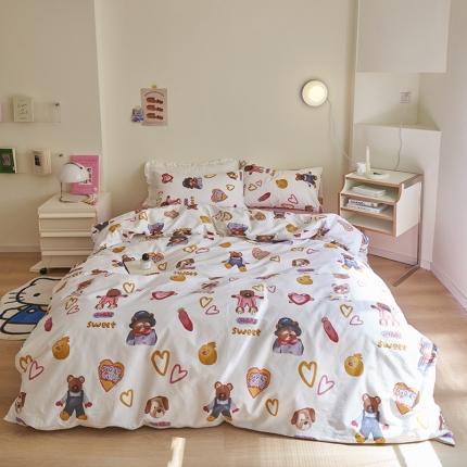 窝米 2023新款13370全棉卡通风系列四件套 妙可乐园