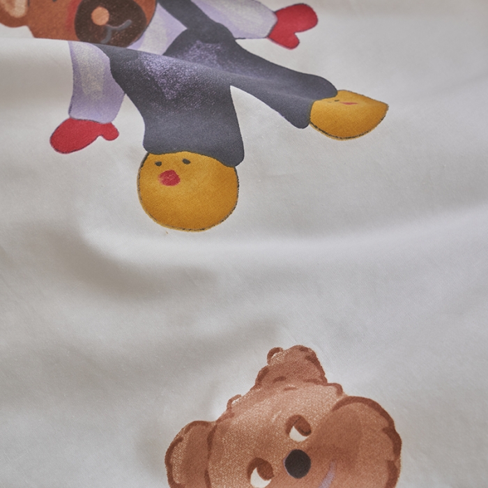 91家纺网 家纺一手货源 找家纺 窝米 2023新款13370全棉卡通风系列四件套 妙可乐园