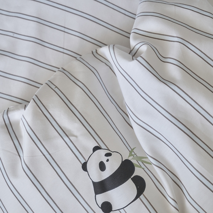 91家纺网 家纺一手货源 找家纺 窝米 2023新款13370全棉卡通风系列四件套 熊猫