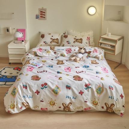 窝米 2023新款13370全棉卡通风系列四件套 友趣派对