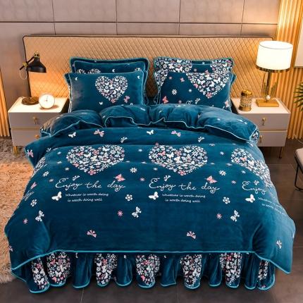 91家纺网 家纺一手货源 找家纺 蜗牛摄影  欧式轻奢牛奶绒套件样片