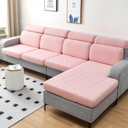 91家纺网 家纺一手货源 找家纺 千彤2023防滑防尘可拆卸水洗机洗全包款沙发套罩沙发笠-韵律系列 粉色