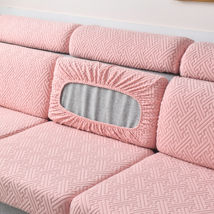 91家纺网 家纺一手货源 找家纺 千彤2023防滑防尘可拆卸水洗机洗全包款沙发套罩沙发笠-韵律系列 粉色