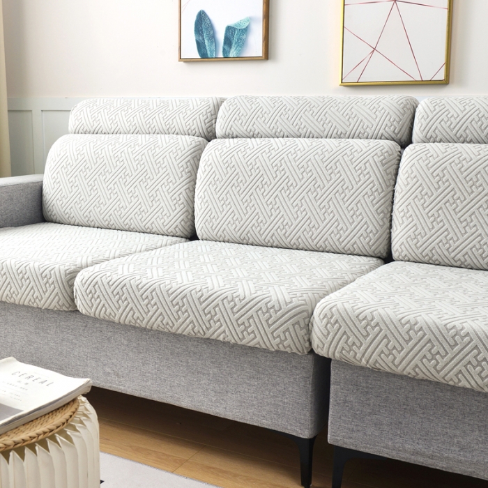 91家纺网 家纺一手货源 找家纺 千彤2023防滑防尘可拆卸水洗机洗全包款沙发套罩沙发笠-韵律系列 银灰