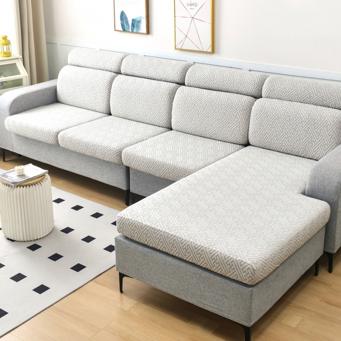 91家纺网 家纺一手货源 找家纺 千彤2023防滑防尘可拆卸水洗机洗全包款沙发套罩沙发笠-韵律系列 银灰