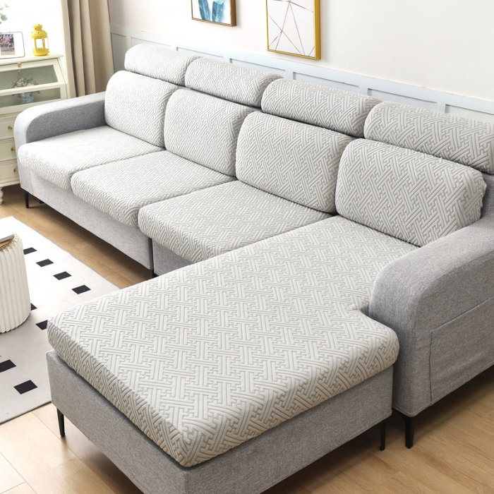 91家纺网 家纺一手货源 找家纺 千彤2023防滑防尘可拆卸水洗机洗全包款沙发套罩沙发笠-韵律系列 银灰