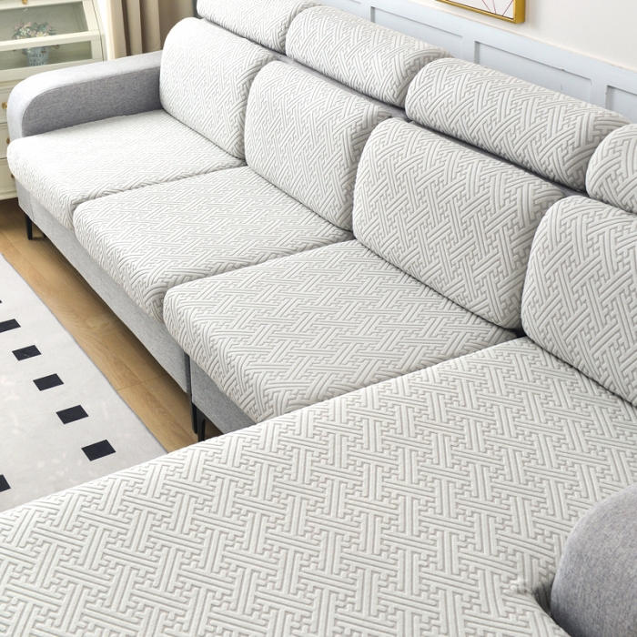 91家纺网 家纺一手货源 找家纺 千彤2023防滑防尘可拆卸水洗机洗全包款沙发套罩沙发笠-韵律系列 银灰