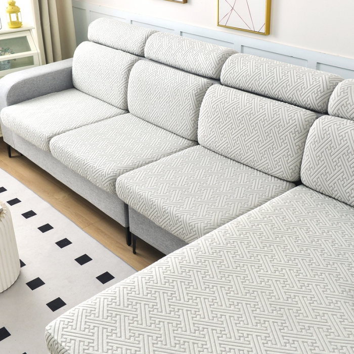 91家纺网 家纺一手货源 找家纺 千彤2023防滑防尘可拆卸水洗机洗全包款沙发套罩沙发笠-韵律系列 银灰