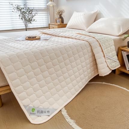 91家纺网 家纺一手货源 找家纺 雯豆家纺2023款A类抗菌玉米纤维床褥 玉米床褥-奶油
