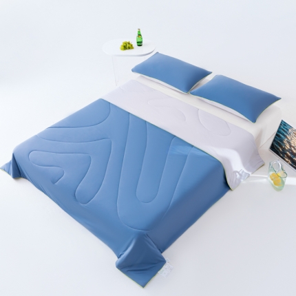 91家纺网 家纺一手货源 找家纺 （总）可恩欣 就是凉-高定即刻凉感夏被 纯色双面锦氨冰感运动瑜伽服材质