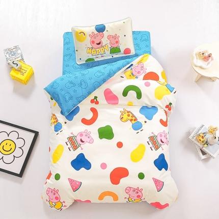 91家纺网 家纺一手货源 找家纺 总 乐秀 小猪佩奇海绵宝宝正版授权幼儿园被子多件套（不含芯三件套）