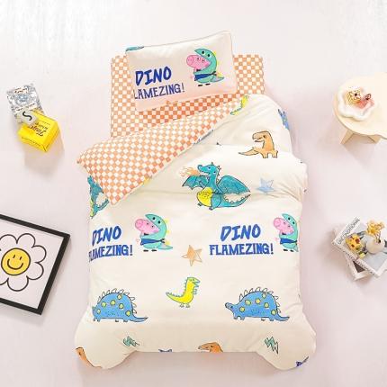 91家纺网 家纺一手货源 找家纺 总 乐秀 小猪佩奇海绵宝宝正版授权幼儿园被子多件套（不含芯三件套）