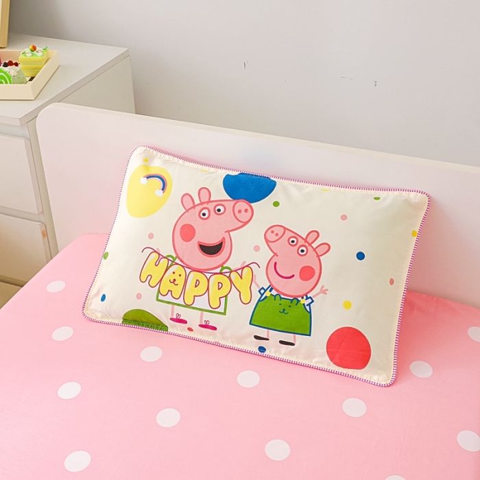 91家纺网 家纺一手货源 找家纺 总 乐秀 小猪佩奇海绵宝宝正版授权幼儿园被子多件套（不含芯三件套）