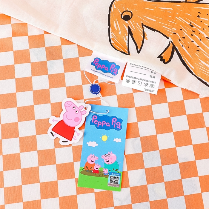 91家纺网 家纺一手货源 找家纺 乐秀 2023新款小猪佩奇正版授权幼儿园被子多件套（不含芯三件套） 恐龙乔治