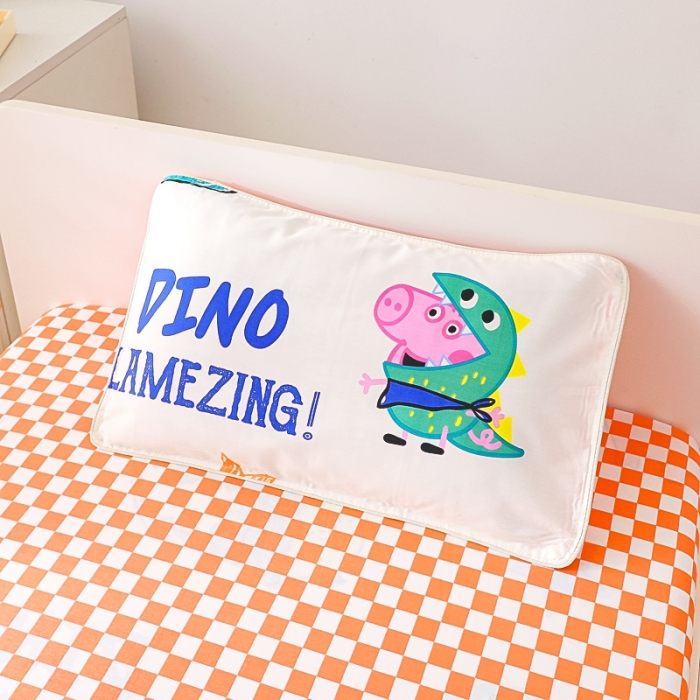 91家纺网 家纺一手货源 找家纺 乐秀 2023新款小猪佩奇正版授权幼儿园被子多件套（不含芯三件套） 恐龙乔治