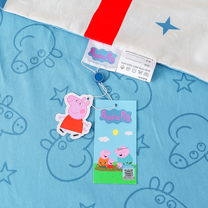 91家纺网 家纺一手货源 找家纺 乐秀 2023新款小猪佩奇正版授权幼儿园被子多件套（不含芯三件套） 乔治队长