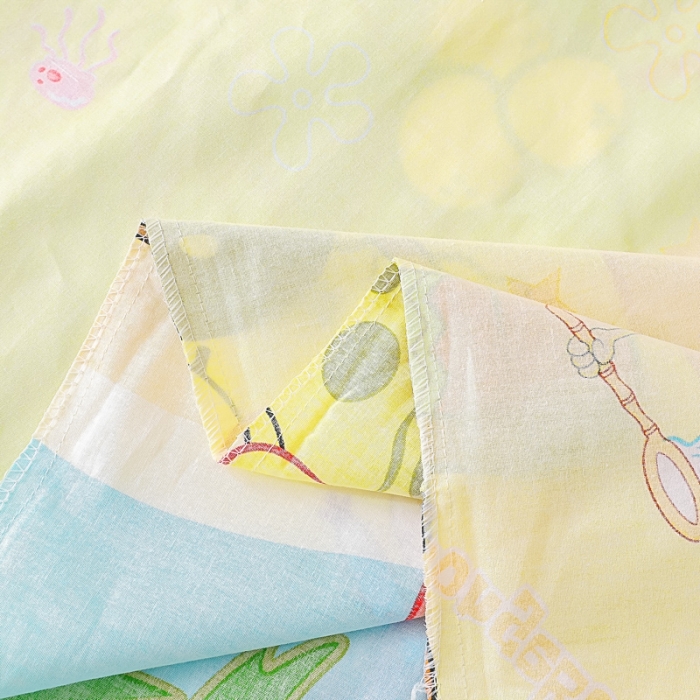 91家纺网 家纺一手货源 找家纺 海绵宝宝正版授权幼儿园被子多件套（不含芯三件套） 椰树海绵宝宝