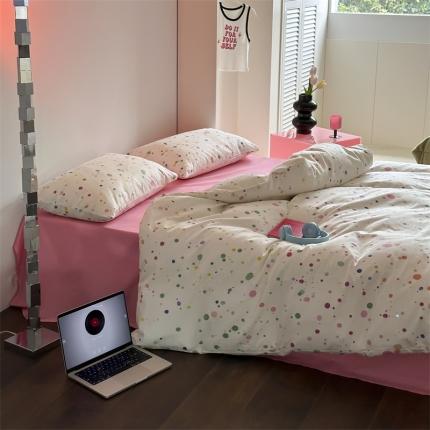 91家纺网 家纺一手货源 找家纺 （总）昔可 2023新款夏日多巴胺全棉四件套