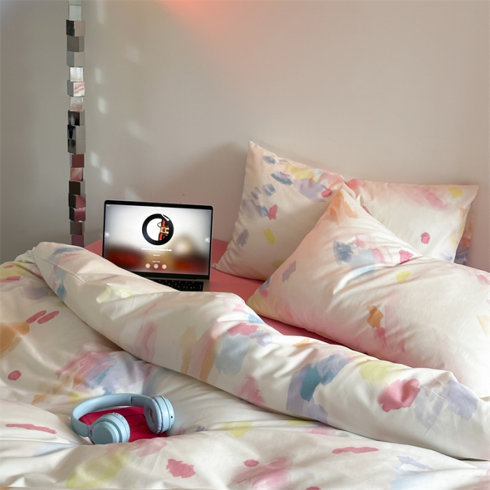 91家纺网 家纺一手货源 找家纺 （总）昔可 2023新款夏日多巴胺全棉四件套