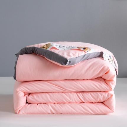 91家纺网 家纺一手货源 找家纺 森林人 2022新款A类水洗棉立体大豆被纯色 立体-绅士灰