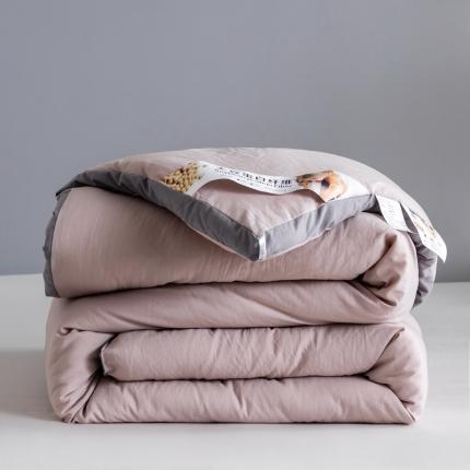 91家纺网 家纺一手货源 找家纺 森林人 2022新款A类水洗棉立体大豆被纯色 立体-卡其