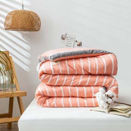 91家纺网 家纺一手货源 找家纺 森林人 2022新款A类水洗棉立体大豆被-印花 条纹-玉