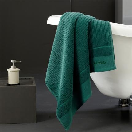 百花毛巾 2023新款瑞斯利恩酒店风高端套巾毛巾浴巾 翡翠绿毛巾