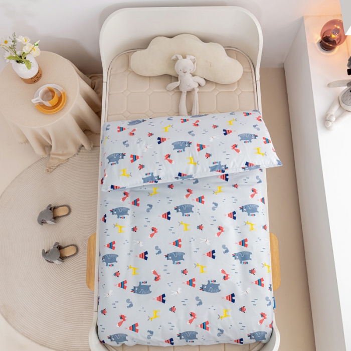 91家纺网 家纺一手货源 找家纺 （总）喜多兔 2023新款40S纯棉印花抗菌床垫