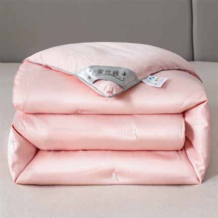 恒鑫 2025新款全棉提花桑蚕丝夏被春秋被冬被子母被被芯 玉色