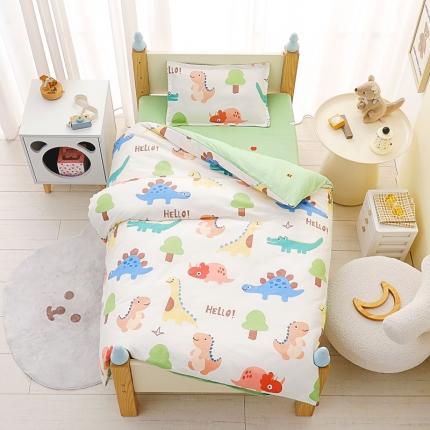 91家纺网 家纺一手货源 找家纺 （总）芭伯妮2025AB版全棉幼儿园三件套儿童被子套件六件套