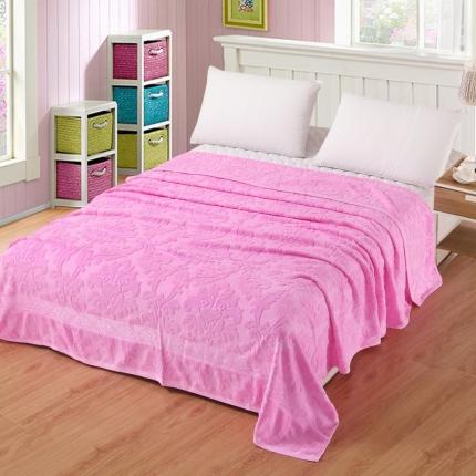 悦然 2024新款老式全棉毛巾被夏被 粉色