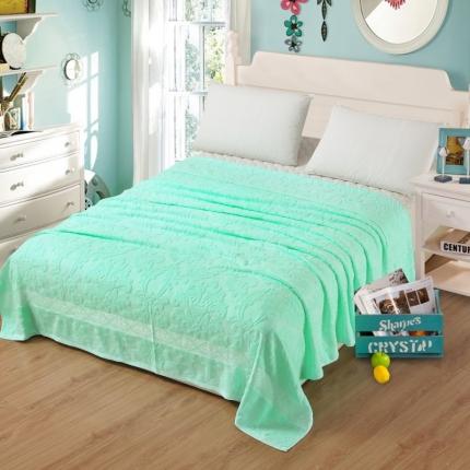 悦然 2024新款老式全棉毛巾被夏被 绿色