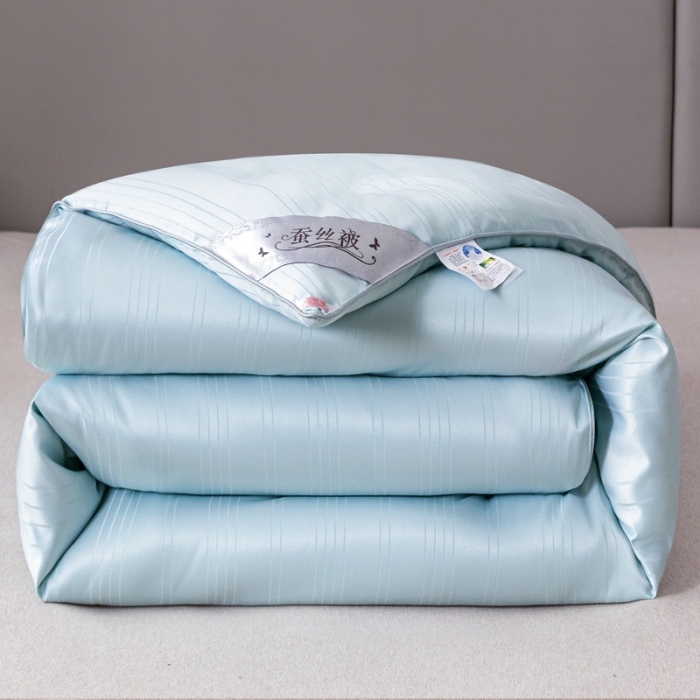 91家纺网 家纺一手货源 找家纺 恒鑫 2025新款全棉提花桑蚕丝夏被春秋被冬被子母被被芯 水草兰